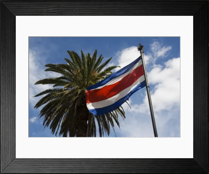 Framed Print : Costa Rican Flag, San Jose, Costa Rica Framed Print : Costa Rican Flag, San Jose, Costa Rica