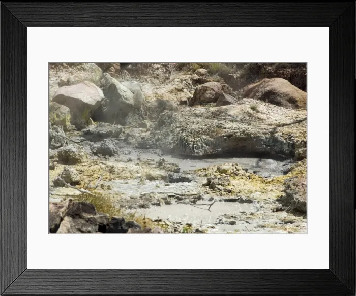 Framed Print : Steaming volcanic mud pools, Rincon de la Vieja National Park at foot of Rincon Volcano Framed Print : Steaming volcanic mud pools, Rincon de la Vieja National Park at foot of Rincon Volcano