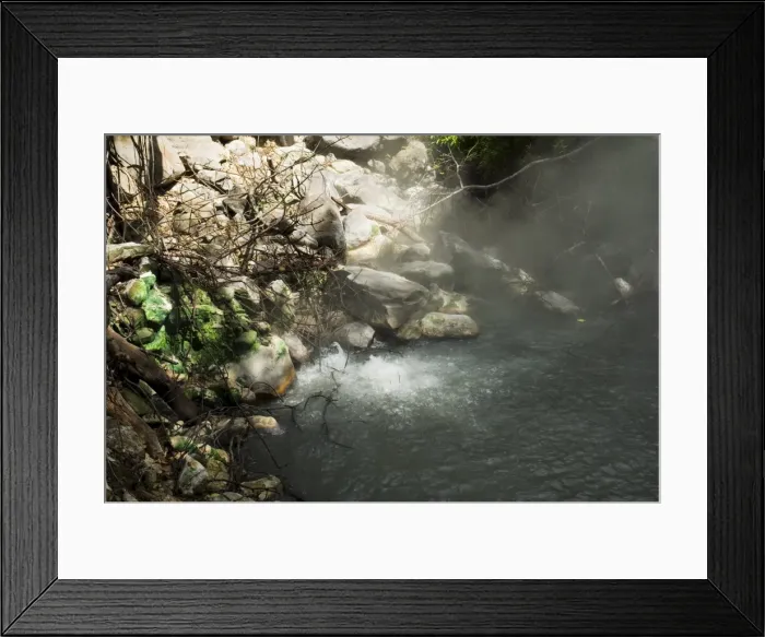 Framed Print : Steaming volcanic mud pools, Rincon de la Vieja National Park, at foot of Rincon Volcano Framed Print : Steaming volcanic mud pools, Rincon de la Vieja National Park, at foot of Rincon Volcano