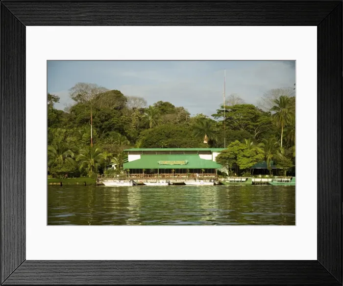Framed Print : Eco Lodges on the canal at Tortuguero, Tortuguero National Park, Caribbean Coast Framed Print : Eco Lodges on the canal at Tortuguero, Tortuguero National Park, Caribbean Coast