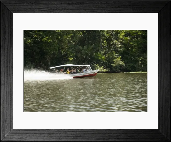 Framed Print : Tourist transport to the eco lodges in Tortuguero National Park, Costa Rica Framed Print : Tourist transport to the eco lodges in Tortuguero National Park, Costa Rica