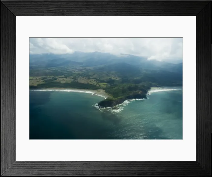 Framed Print : Nicoya Peninsula from the air, Costa Rica, Central America Framed Print : Nicoya Peninsula from the air, Costa Rica, Central America