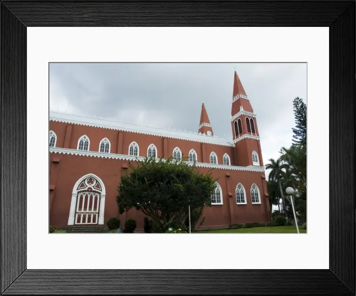 Framed Print : Iglesa de Grecia church made in Europe of iron, Grecia, Central Highlands Framed Print : Iglesa de Grecia church made in Europe of iron, Grecia, Central Highlands
