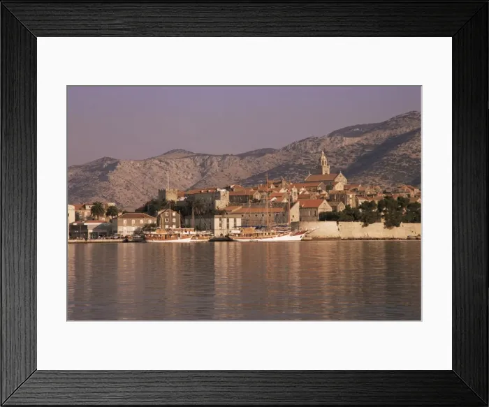 Framed Print : Korcula Old Town, Korcula Island, Dalmatia, Croatia, Europe Framed Print : Korcula Old Town, Korcula Island, Dalmatia, Croatia, Europe