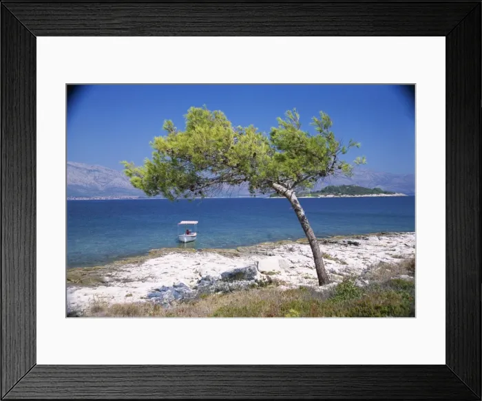 Framed Print : Deserted island beach, Lumbarda, Corcula (Korcula) Island, southern Dalmatia Framed Print : Deserted island beach, Lumbarda, Corcula (Korcula) Island, southern Dalmatia