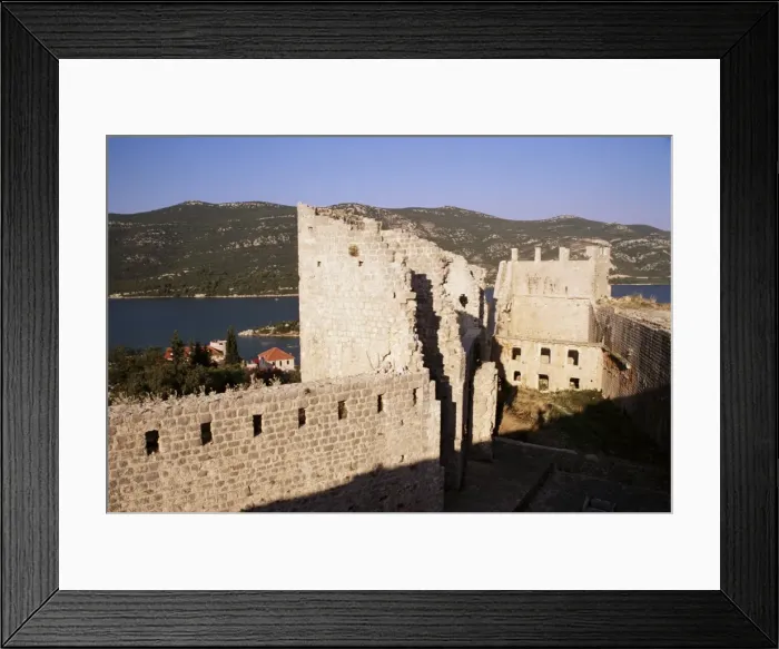 Framed Print : Fortifications, Mali Ston, Croatia, Europe Framed Print : Fortifications, Mali Ston, Croatia, Europe