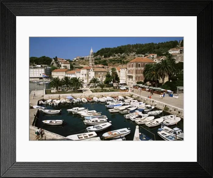 Framed Print : The marina, Hvar, Hvar Island, Croatia, Europe Framed Print : The marina, Hvar, Hvar Island, Croatia, Europe