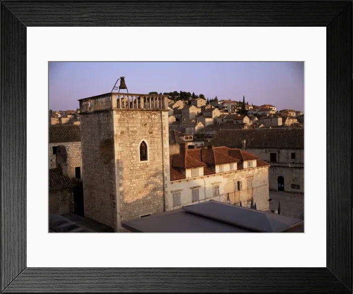 Framed Print : Former Palace in Old Town, Hvar Island, Croatia, Europe Framed Print : Former Palace in Old Town, Hvar Island, Croatia, Europe