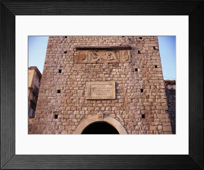 Framed Print : Land gate tower, Old Town, Korcula, Korcula Island, Croatia, Europe Framed Print : Land gate tower, Old Town, Korcula, Korcula Island, Croatia, Europe