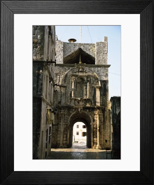 Framed Print : Triumphal arch dating from 1650, Korcula, Korcula Island, Croatia, Europe Framed Print : Triumphal arch dating from 1650, Korcula, Korcula Island, Croatia, Europe