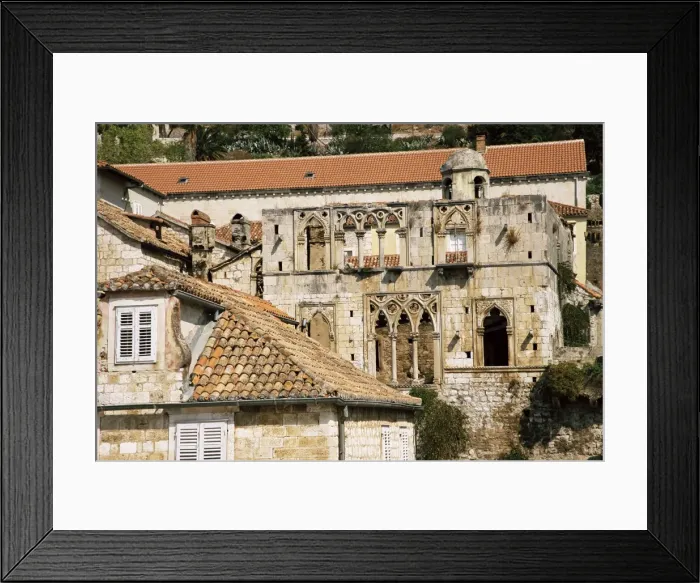 Framed Print : Venetian architecture, Hvar, Hvar Island, Croatia, Europe Framed Print : Venetian architecture, Hvar, Hvar Island, Croatia, Europe
