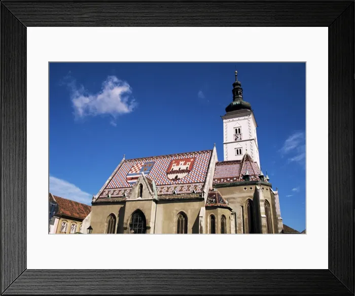 Framed Print : St. Marks church, Zagreb, Croatia, Europe