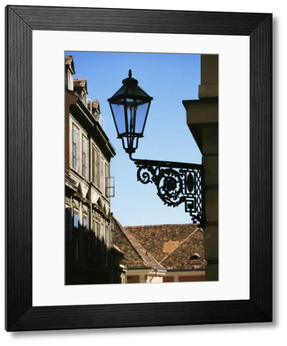 Framed Print : Lamp in the Upper Town, Zagreb, Croatia, Europe Framed Print : Lamp in the Upper Town, Zagreb, Croatia, Europe