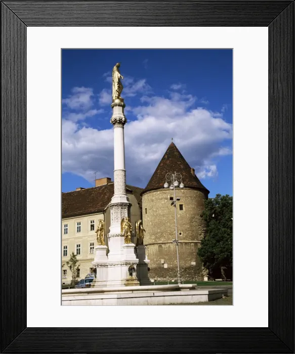 Framed Print : Statue of the Virgin Mary outside cathedral, Kaptol, Zagreb, Croatia, Europe Framed Print : Statue of the Virgin Mary outside cathedral, Kaptol, Zagreb, Croatia, Europe
