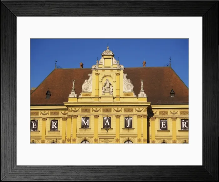 Framed Print : Close-up of facade and roof of the building housing Arts and Crafts Museum Framed Print : Close-up of facade and roof of the building housing Arts and Crafts Museum