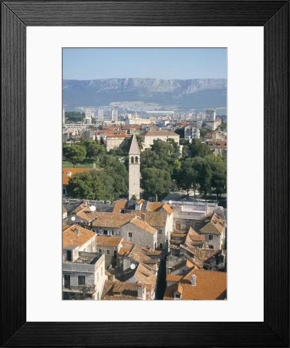 Framed Print : View over Diocletians palace area of the Old Town from cathedral campanile Framed Print : View over Diocletians palace area of the Old Town from cathedral campanile