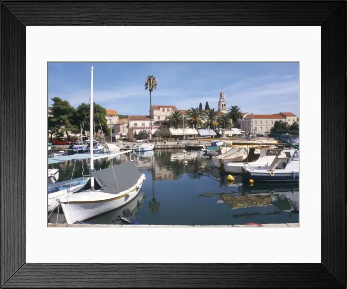 Framed Print : Harbour, Vela Luka, Korcula, Dalmatia, Croatia, Europe Framed Print : Harbour, Vela Luka, Korcula, Dalmatia, Croatia, Europe
