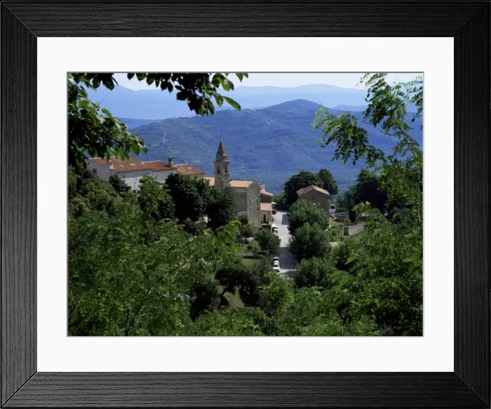 Framed Print : View of Motovun from castle, Istria district, Croatia, Europe
