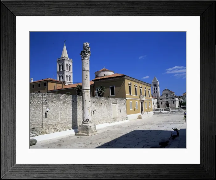 Framed Print : View of square, Zadar, Zadar region, Croatia, Europe Framed Print : View of square, Zadar, Zadar region, Croatia, Europe