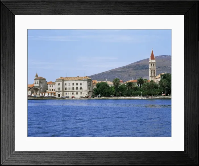 Framed Print : Waterfront with St. Lawrences cathedral, Trogir, Central Dalmatia region Framed Print : Waterfront with St. Lawrences cathedral, Trogir, Central Dalmatia region