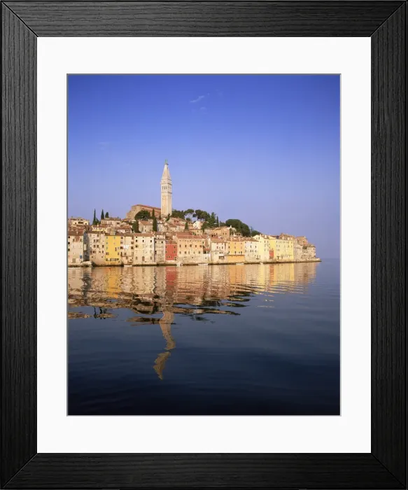 Framed Print : Old Town houses and cathedral of St. Euphemia, Rovinj, Istria, Croatia, Europe Framed Print : Old Town houses and cathedral of St. Euphemia, Rovinj, Istria, Croatia, Europe