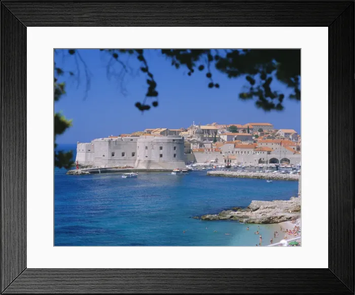 Framed Print : Old town and harbour, Dubrovnik, Croatia Framed Print : Old town and harbour, Dubrovnik, Croatia