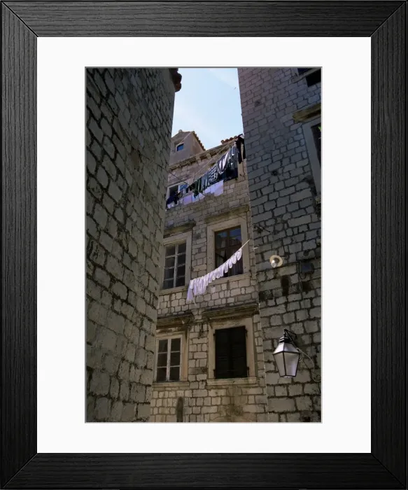 Framed Print : Washing lines, old town, Dubrovnik, Croatia, Europe Framed Print : Washing lines, old town, Dubrovnik, Croatia, Europe