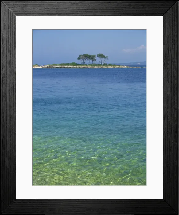 Framed Print : Clear water off Red Island, at Rovinj, Croatia, Europe Framed Print : Clear water off Red Island, at Rovinj, Croatia, Europe