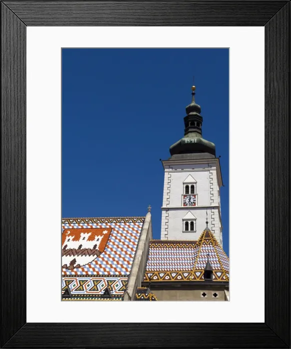 Framed Print : Church of St. Mark, Zagreb, Croatia, Europe Framed Print : Church of St. Mark, Zagreb, Croatia, Europe