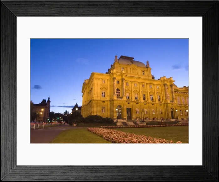Framed Print : Croatian National Theatre, Marshall Tito Square, Zagreb, Croatia, Europe Framed Print : Croatian National Theatre, Marshall Tito Square, Zagreb, Croatia, Europe