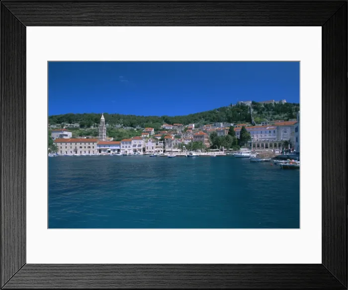 Framed Print : Town of Hvar from the sea, Hvar Island, Dalmatia, Dalmatian coast, Adriatic Framed Print : Town of Hvar from the sea, Hvar Island, Dalmatia, Dalmatian coast, Adriatic