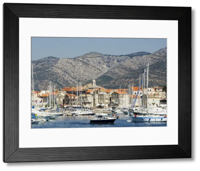 Framed Print : Harbour and medieval Old Town, Korcula Island, Dalmatia Coast, Croatia, Europe Framed Print : Harbour and medieval Old Town, Korcula Island, Dalmatia Coast, Croatia, Europe