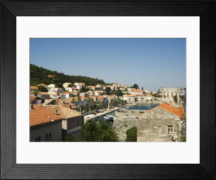 Framed Print : Medieval Old Town area on seafront, Korcula Island, Dalmatia Coast, Croatia, Europe Framed Print : Medieval Old Town area on seafront, Korcula Island, Dalmatia Coast, Croatia, Europe