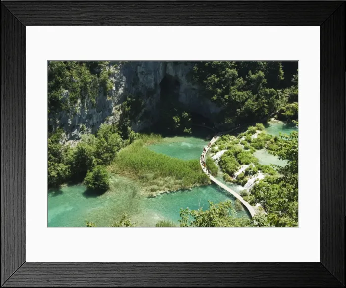 Framed Print : Walkway through Turquoise Lakes, Plitvice Lakes National Park, UNESCO World Heritage Site Framed Print : Walkway through Turquoise Lakes, Plitvice Lakes National Park, UNESCO World Heritage Site