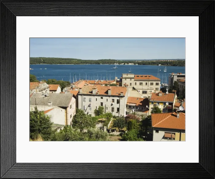 Framed Print : Old Town Houses, Pula, Istria Coast, Adriatic Sea, Croatia, Europe