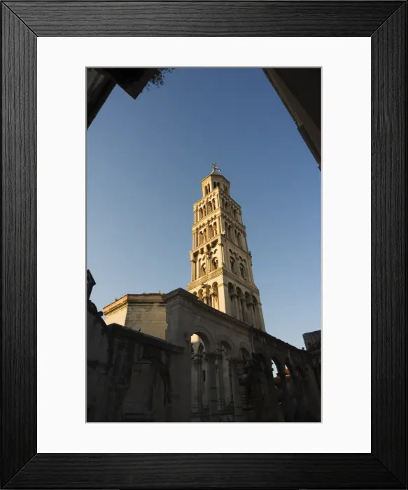 Framed Print : Diocletians Palace Roman ruins, cathedral tower, Old Town, Split, Dalmatia Coast Framed Print : Diocletians Palace Roman ruins, cathedral tower, Old Town, Split, Dalmatia Coast