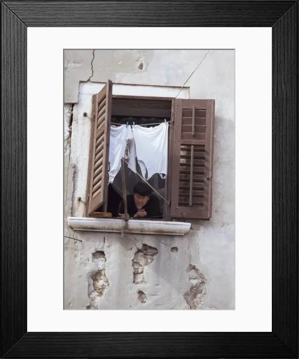 Framed Print : Shell damage on house wall from war, Dubrovnik, Dalmatia, Croatia, Europe Framed Print : Shell damage on house wall from war, Dubrovnik, Dalmatia, Croatia, Europe