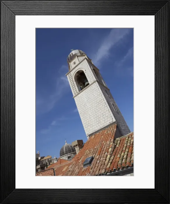 Framed Print : View from the city walls of the city bell tower, Dubrovnik, Dalmatia, Croatia, Europe Framed Print : View from the city walls of the city bell tower, Dubrovnik, Dalmatia, Croatia, Europe