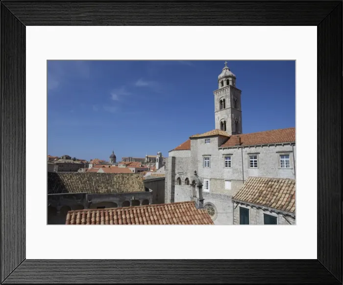 Framed Print : View from the city walls of the Franciscan monastery, Dubrovnik, Dalmatia