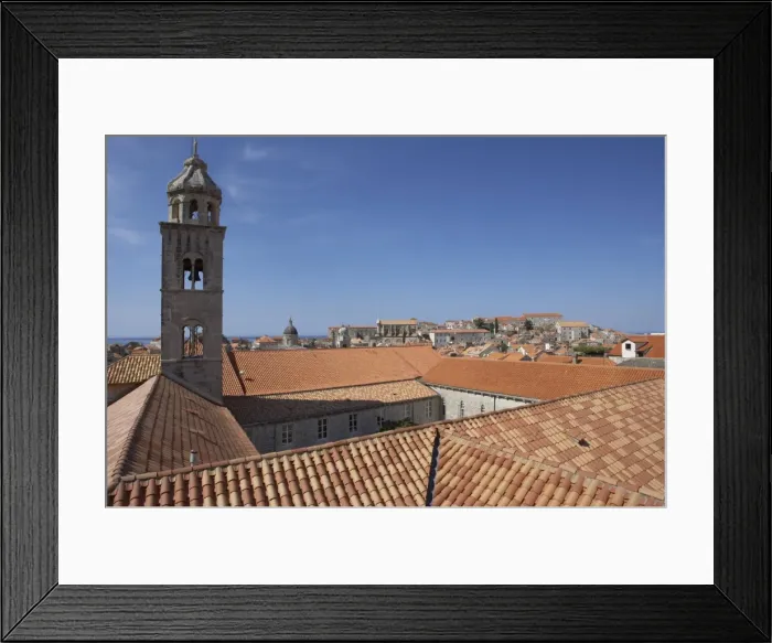 Framed Print : Red roof on The Franciscan monastery, wiew from the city walls, Dubrovnik, Croatia Framed Print : Red roof on The Franciscan monastery, wiew from the city walls, Dubrovnik, Croatia