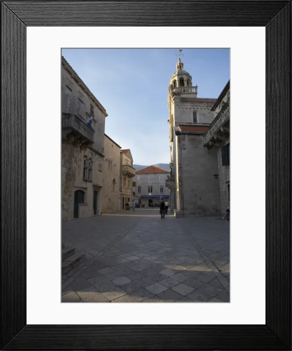 Framed Print : The main street in Korcula, Croatia, Europe Framed Print : The main street in Korcula, Croatia, Europe