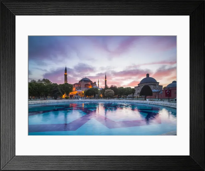Framed Print : Hagia Sophia (Aya Sofya) (Santa Sofia), UNESCO World Heritage Site, at sunset, Sultanahmet Framed Print : Hagia Sophia (Aya Sofya) (Santa Sofia), UNESCO World Heritage Site, at sunset, Sultanahmet
