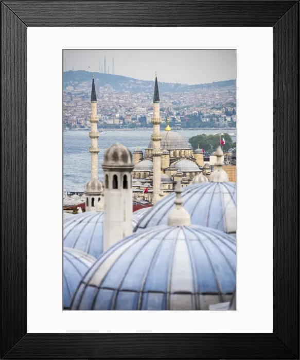 Framed Print : New Mosque (Yeni Cami) seen from Suleymaniye Mosque, Istanbul, Turkey, Europe Framed Print : New Mosque (Yeni Cami) seen from Suleymaniye Mosque, Istanbul, Turkey, Europe