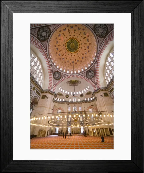 Framed Print : Inside Suleymaniye Mosque, UNESCO World Heritage Site, Istanbul, Turkey, Europe Framed Print : Inside Suleymaniye Mosque, UNESCO World Heritage Site, Istanbul, Turkey, Europe