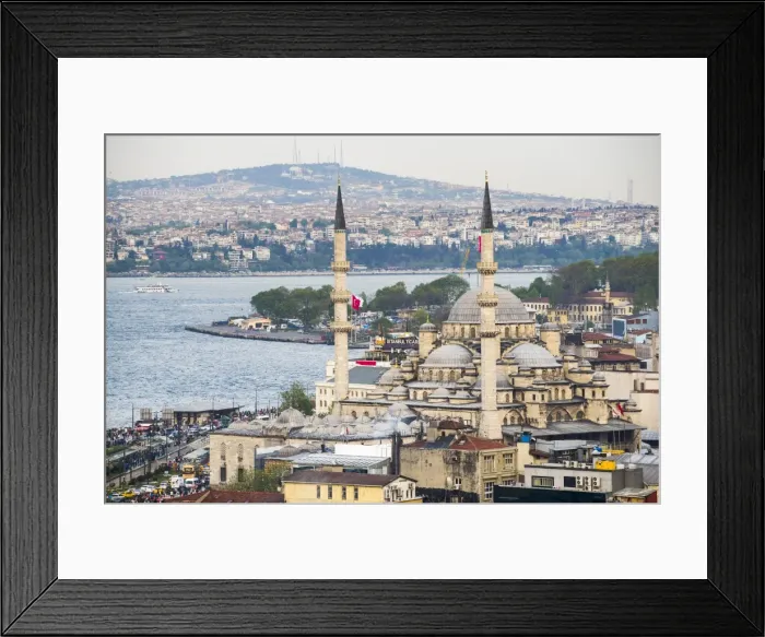 Framed Print : New Mosque (Yeni Cami) with Bosphorus Strait behind, Istanbul, Turkey, Europe Framed Print : New Mosque (Yeni Cami) with Bosphorus Strait behind, Istanbul, Turkey, Europe