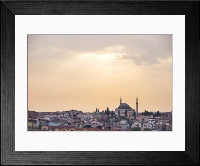 Framed Print : Hilltop mosque at sunset, Istanbul, Turkey, Europe Framed Print : Hilltop mosque at sunset, Istanbul, Turkey, Europe