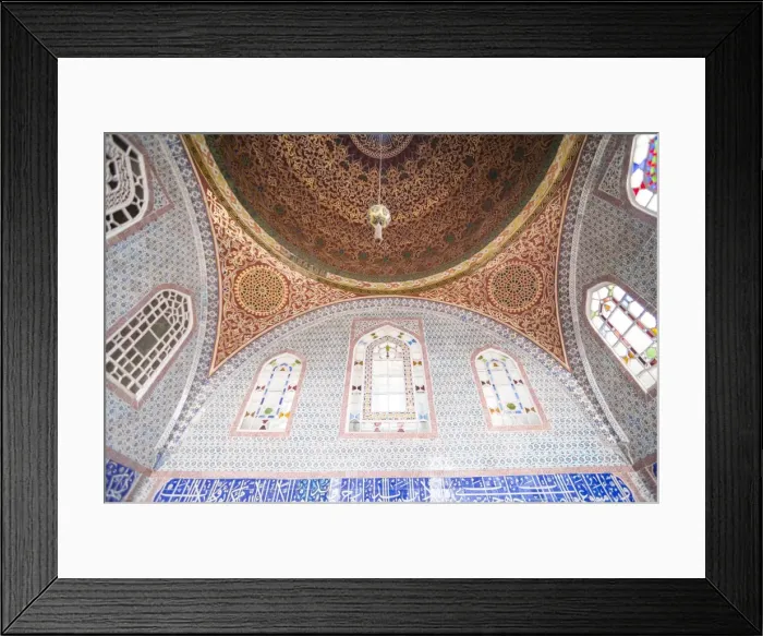 Framed Print : Summerhouse interior at Topkapi Palace, UNESCO World Heritage Site, Istanbul, Turkey