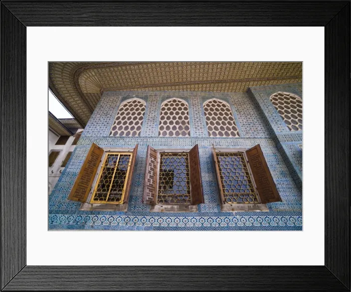 Framed Print : Topkapi Palace details of decoration, UNESCO World Heritage Site, Istanbul, Turkey