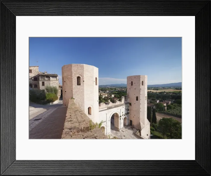 Framed Print : Porto Venere gate and Torri di Properzio Tower, Spello, Perugia District, Umbria Framed Print : Porto Venere gate and Torri di Properzio Tower, Spello, Perugia District, Umbria