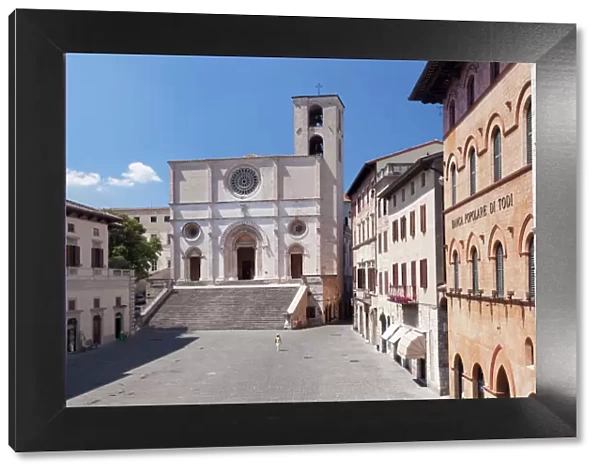 Piazza del Popolo Square, Duomo Santa Maria Cathedral, Todi, Perugia District, Umbria